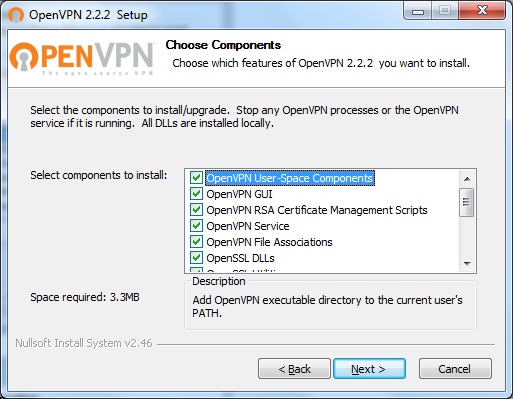 Windows7 OpenVPN VPN Setup: Step 3