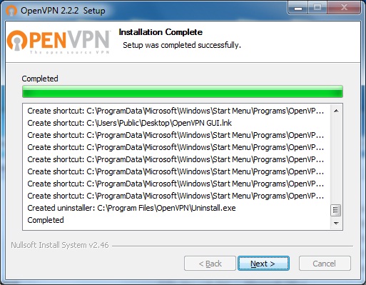 Windows7 OpenVPN VPN Setup: Step 6
